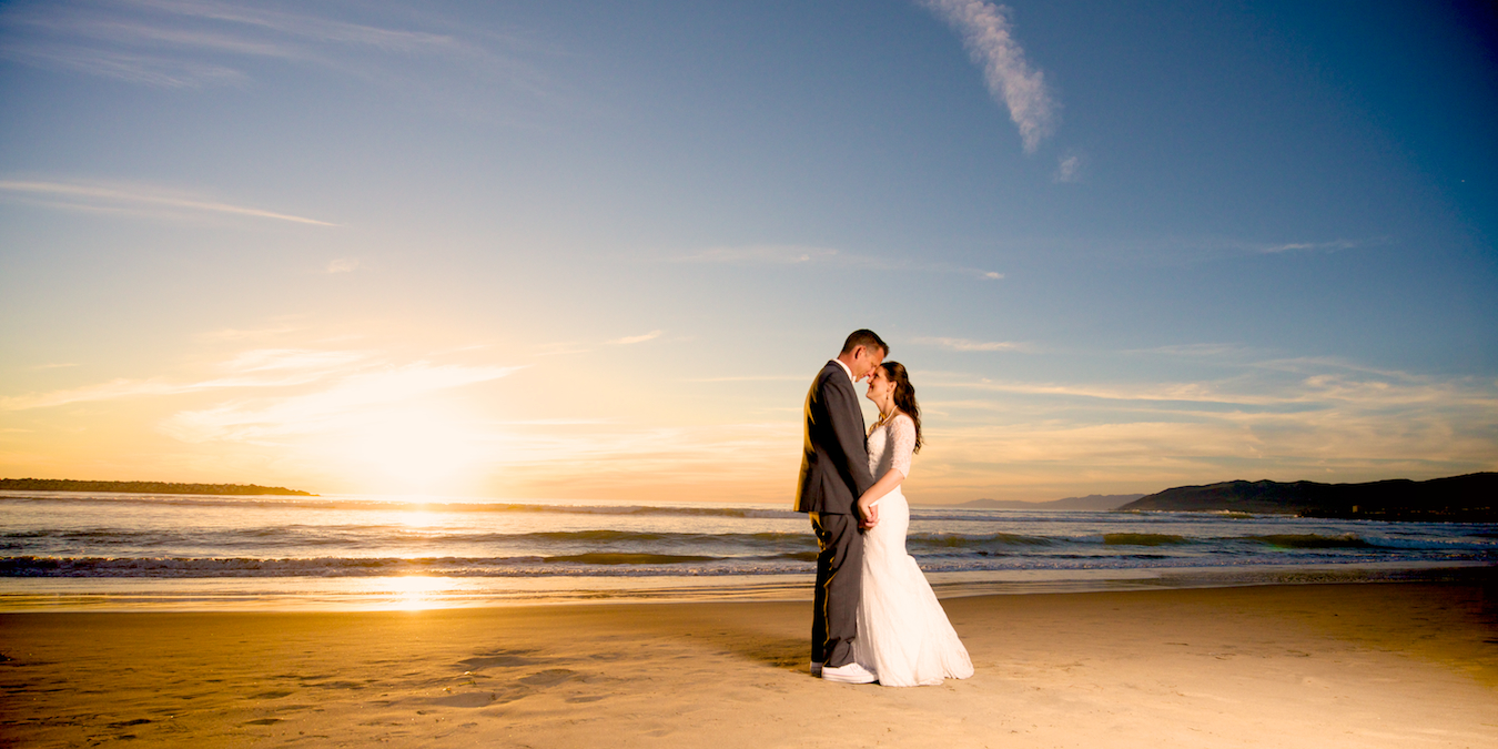 Winter Beach Wedding Ventura California Beach Sunset Romance