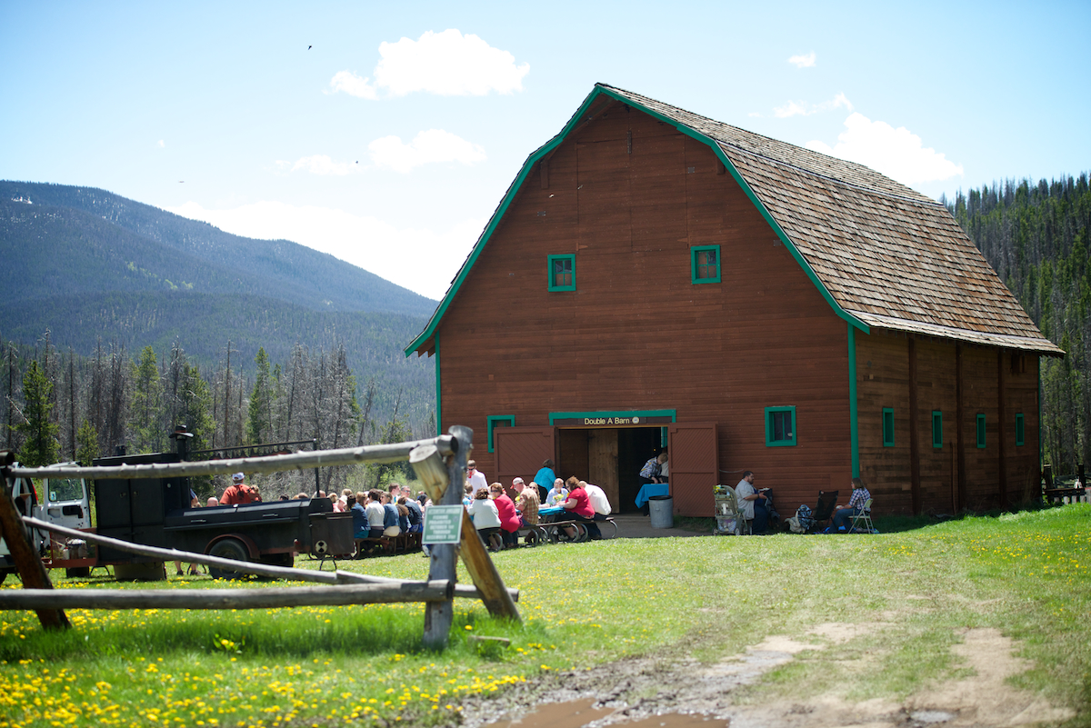 AA Double A Barn  in Grand Lake CO  Mountain Wedding  100 