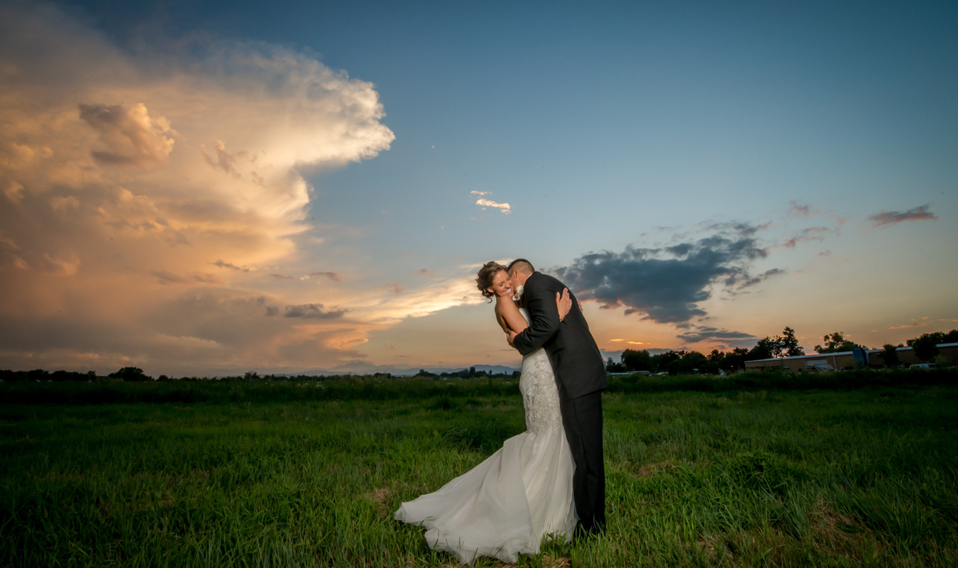 Brookside Gardens Event Center Wedding in Berthoud with Sunset Photos