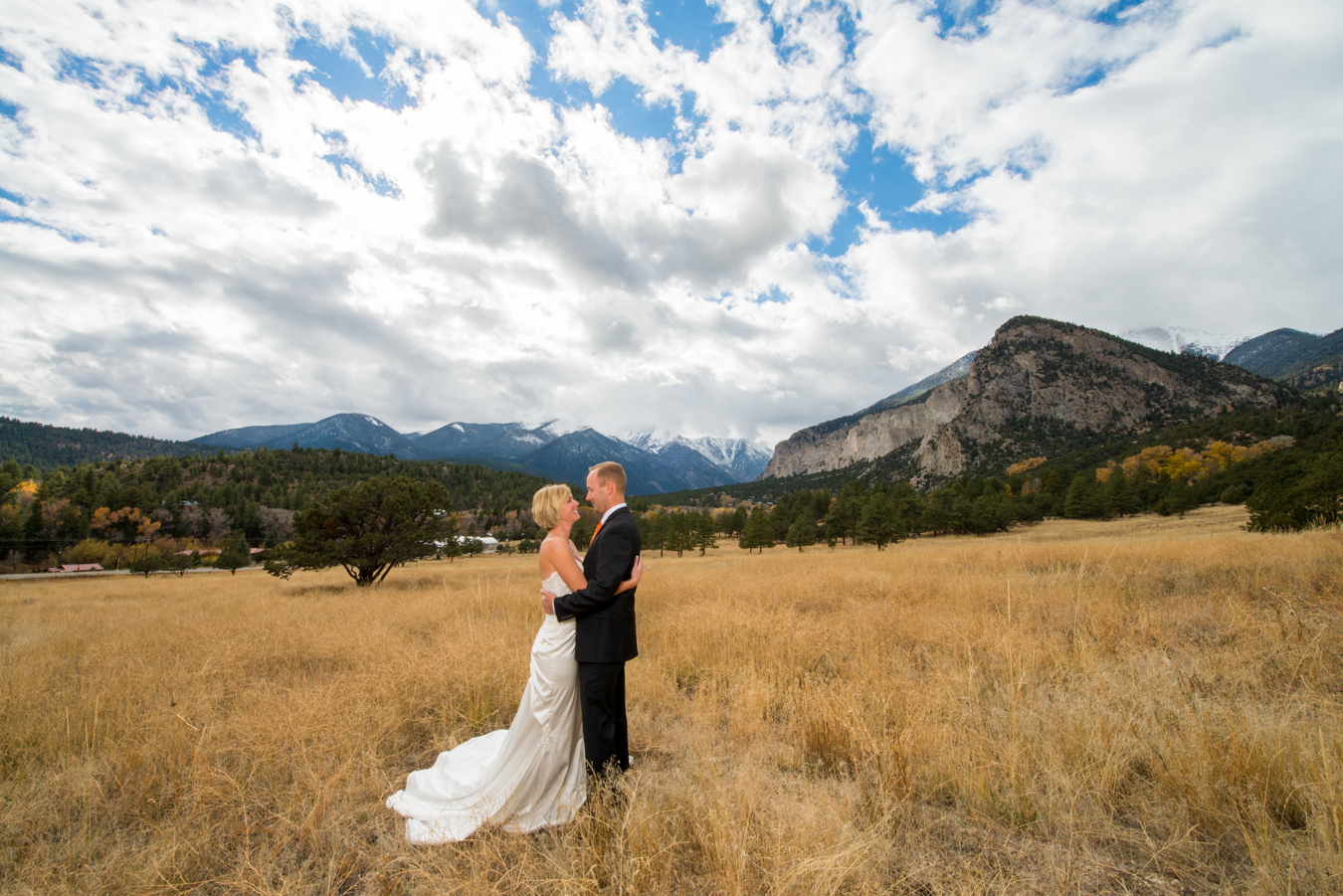 Mt Princeton Hot Springs Wedding Nathrop CO Cloudy Skies Colorado Wedding Photographers Joe