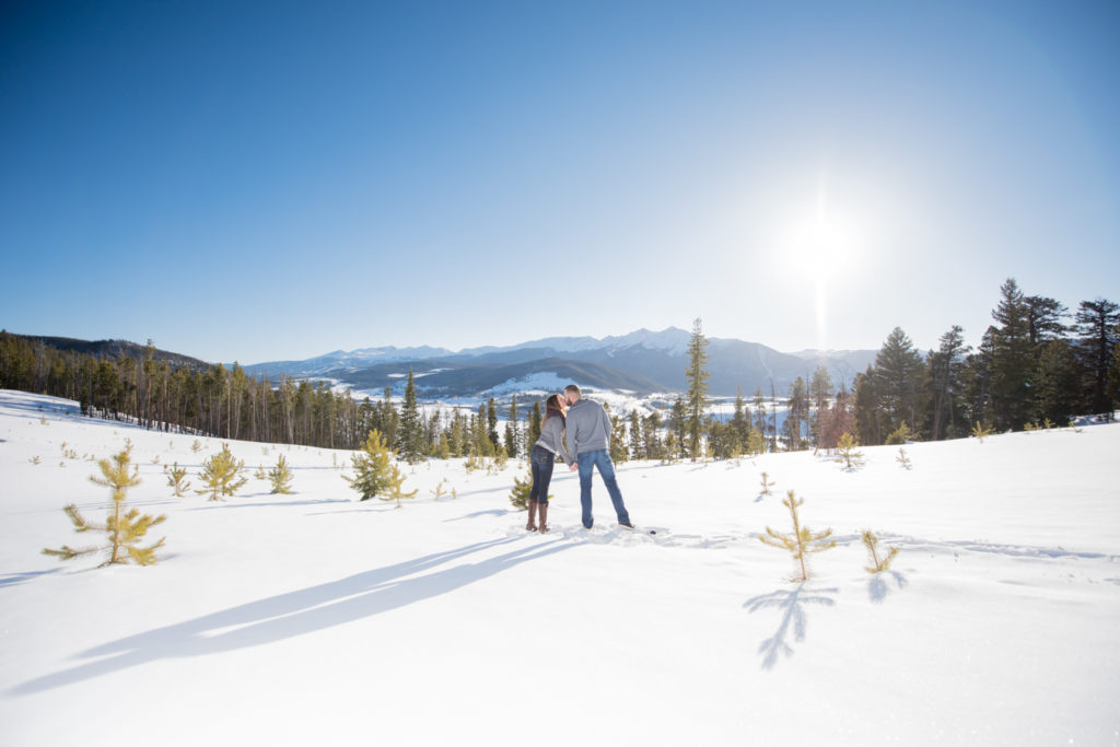 Proposal at Sapphire Point Overlook near Dillon Colorado