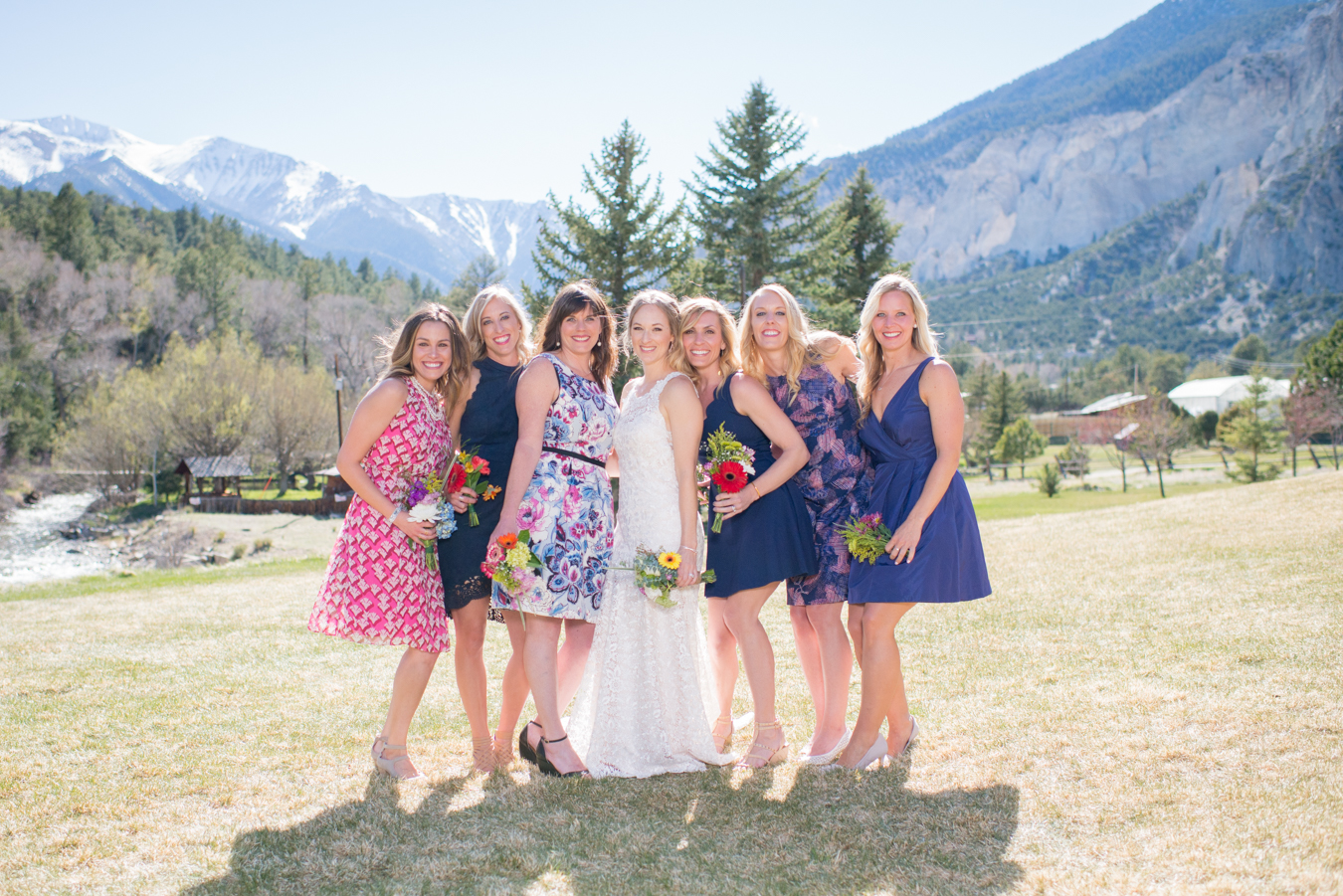 Mt Princeton Hot Springs Wedding Bridesmaids Colorado Wedding Photographers Joe and Robin