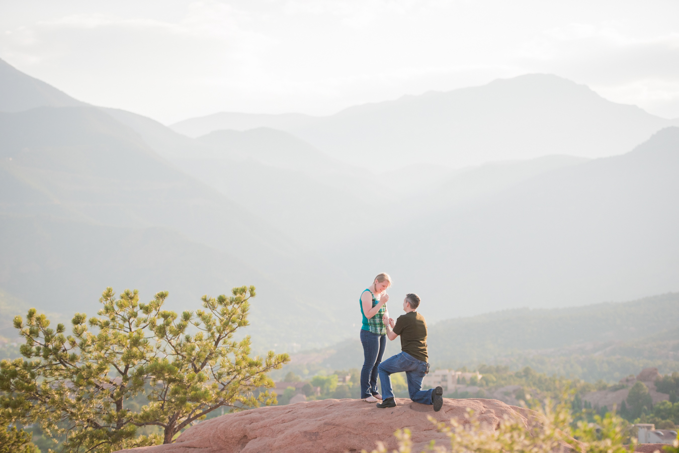 Proposal at High Point Overlook in the Garden of the Gods