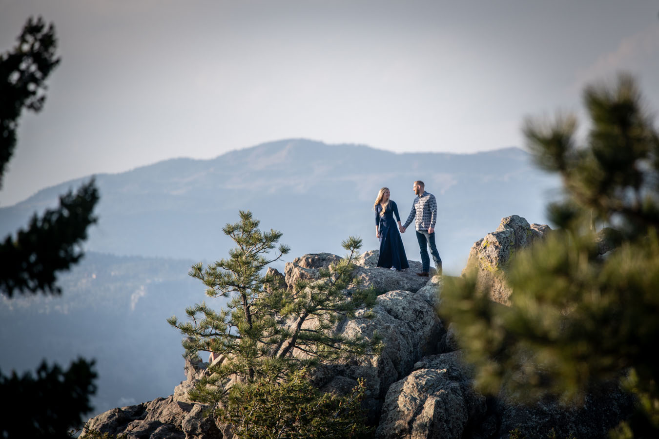 Lost Gulch Overlook Engagement Photography with Unique Angle