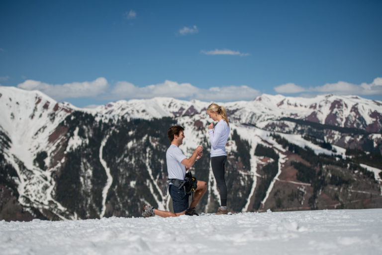 Aspen Mountain Spring Proposal on the Aspen Ski Slopes