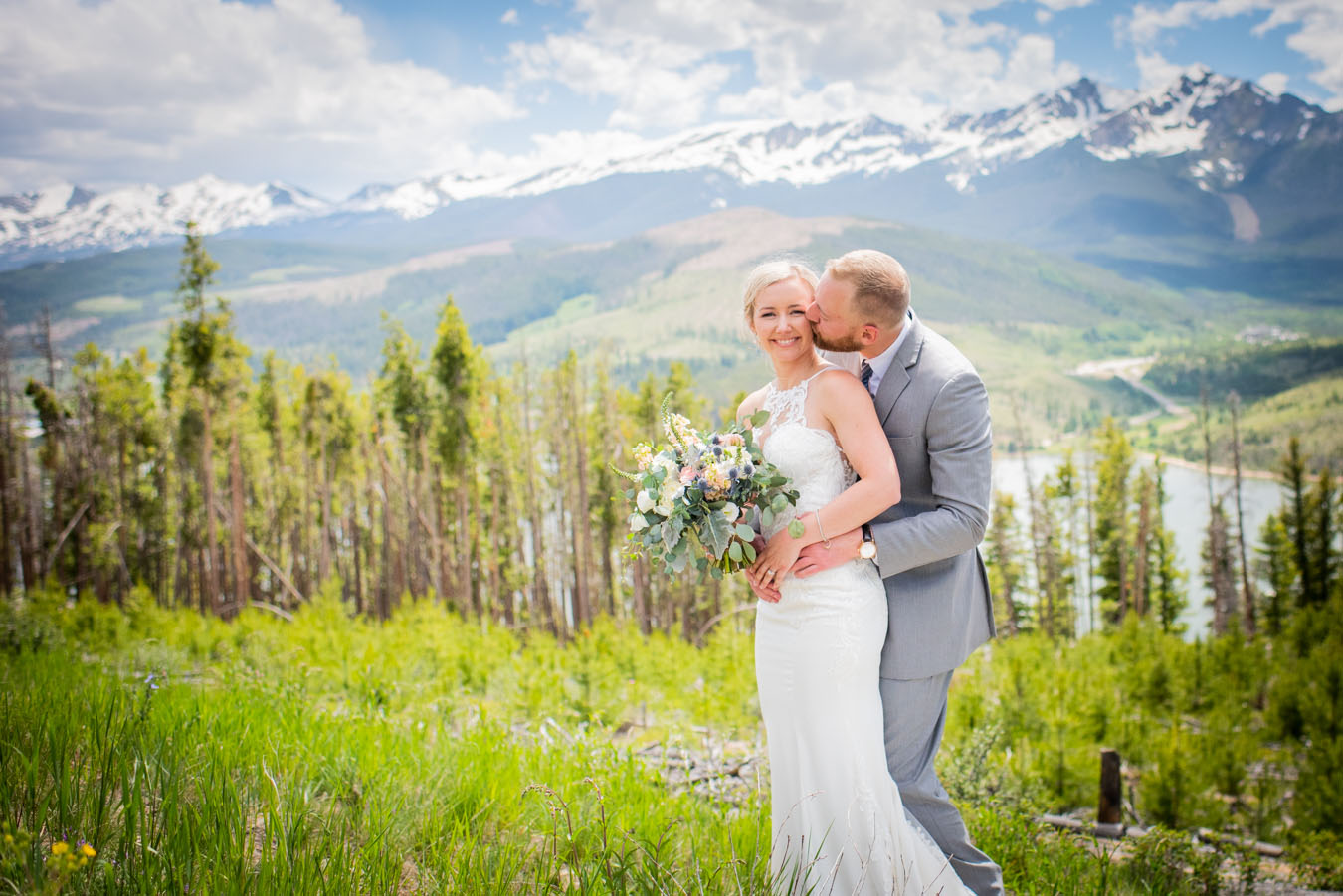 Wedding at Sapphire Point Overlook with Dogs in Tuxedos