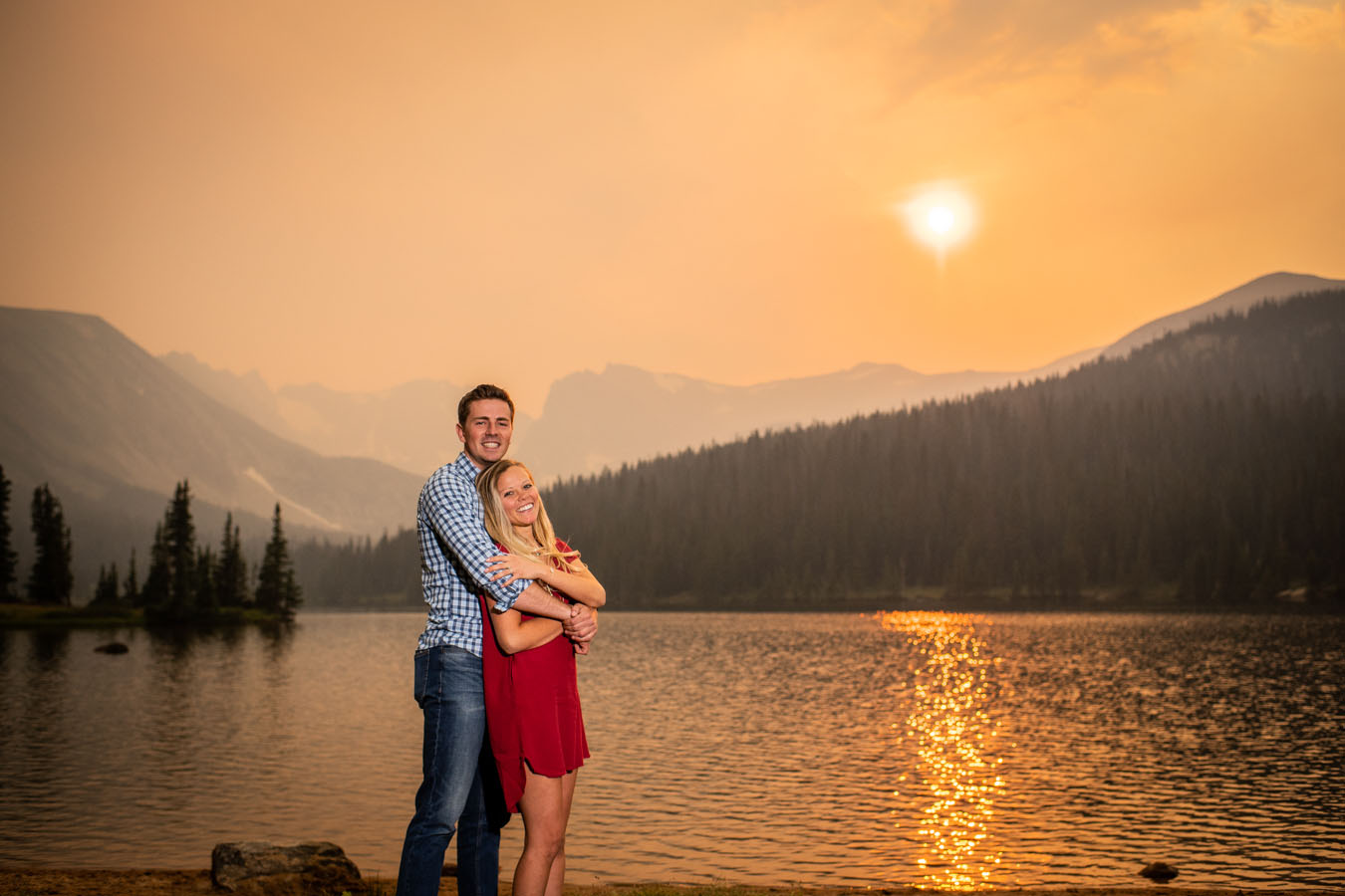 Proposal Long Lake | Wildfire Sunset