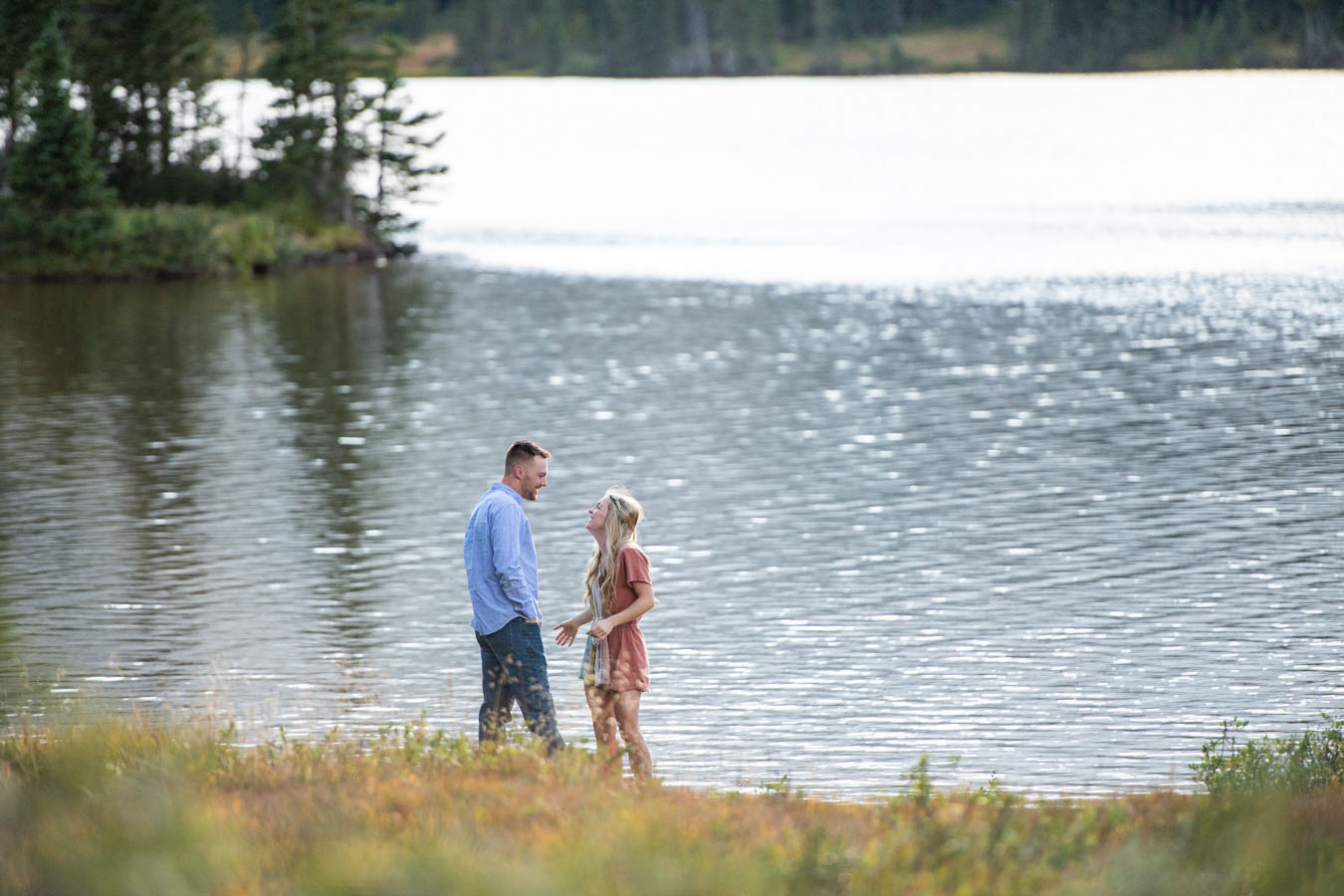 Proposal at Long Lake in the Mountains near Brainard Lake