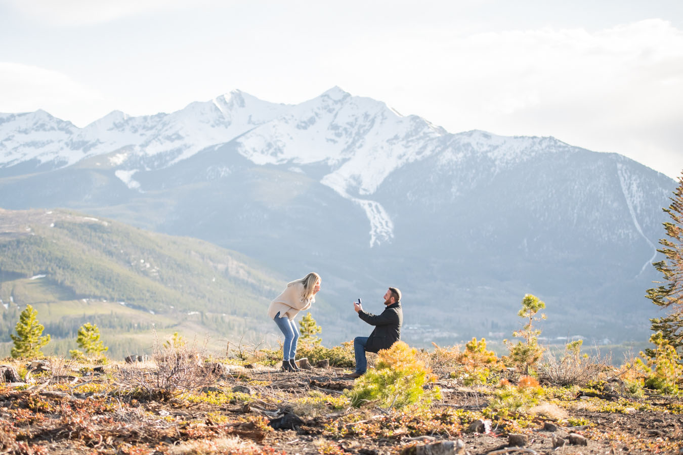 Proposal with a Hidden Photographer near Sapphire Point