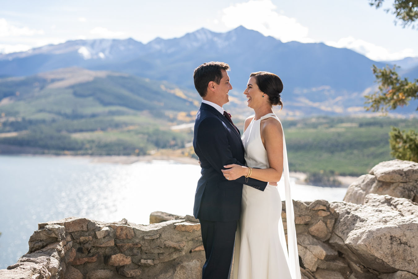 Sapphire Point Overlook Fall Wedding Mountains and Lake | Colorado ...