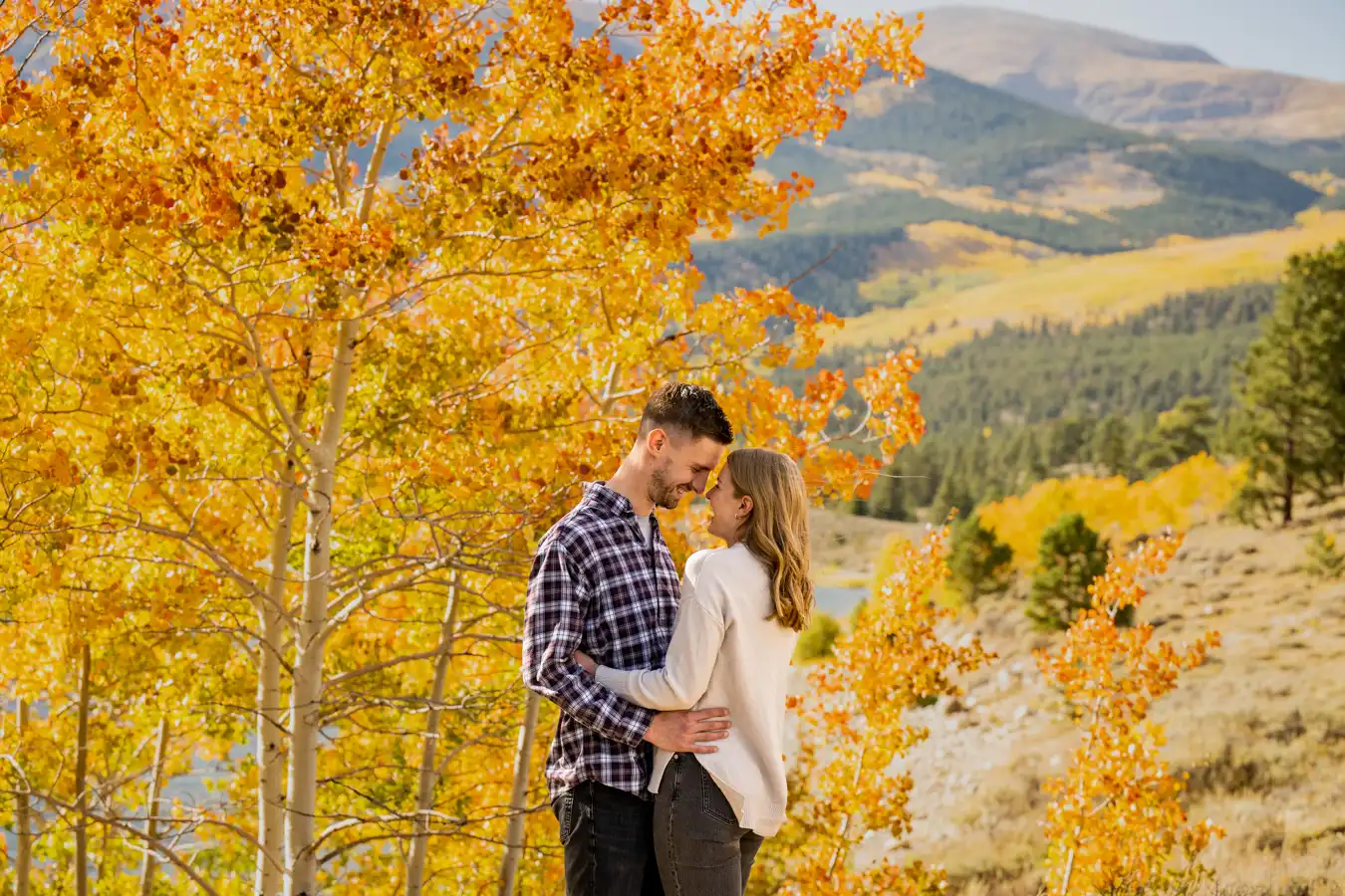 Twin Lakes Engagement Fall Colors