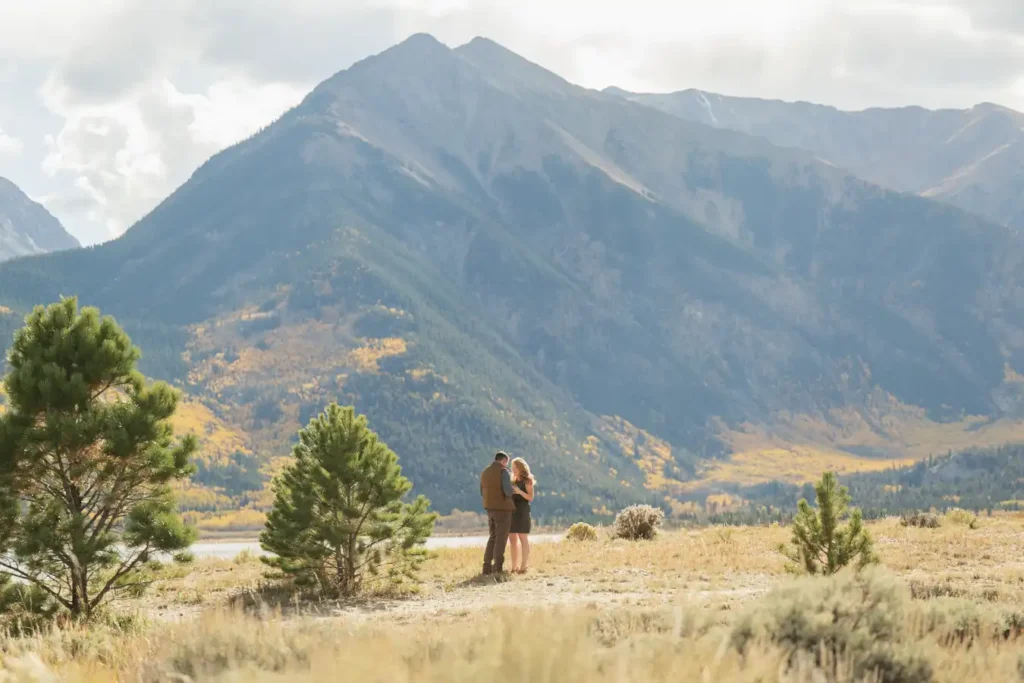 Twin Lakes Fall Proposal Candid Sneaky Photos