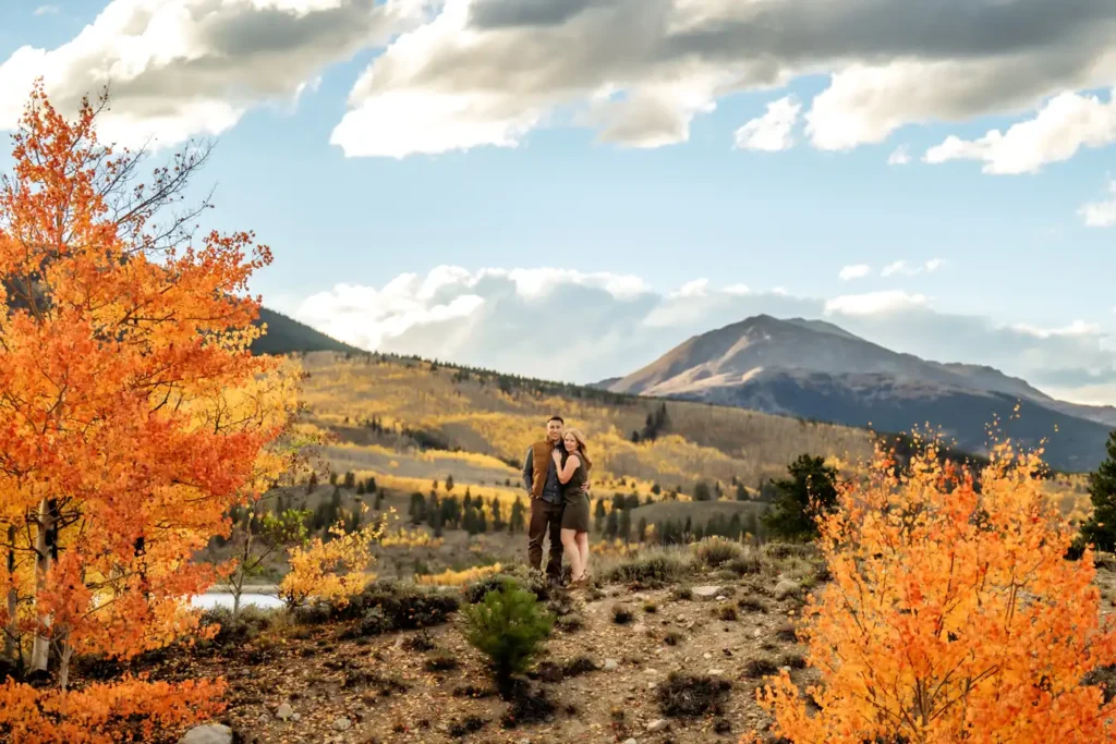 Twin Lakes Fall Proposal Vibrant Aspen Orange Colors