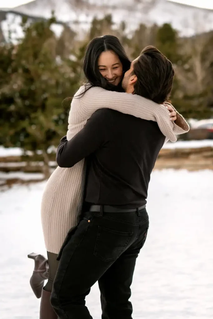 Breck Blue River Plaza Engagement Playful