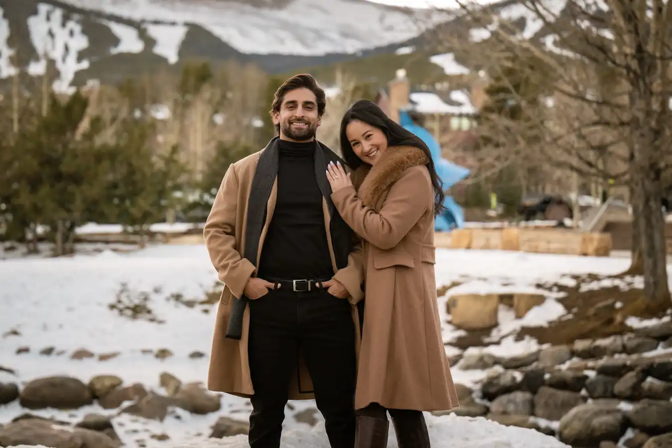 Breck Blue River Plaza Proposal Hands in Pockets