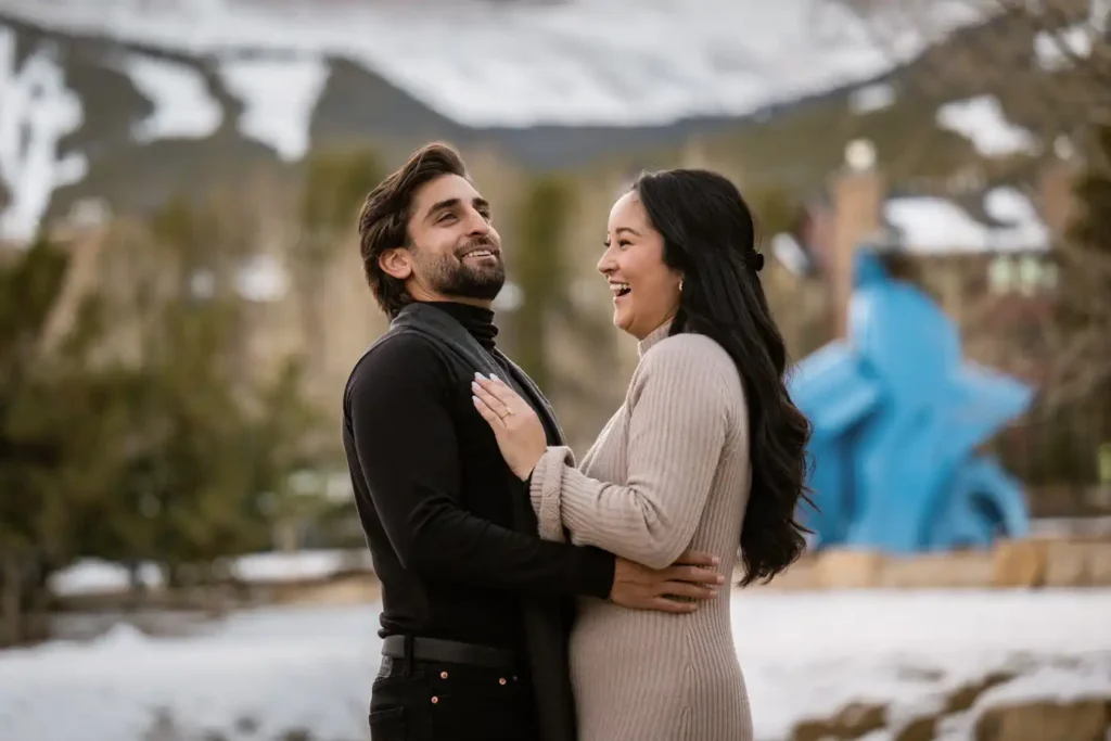 Breck Blue River Plaza Proposal Laughter