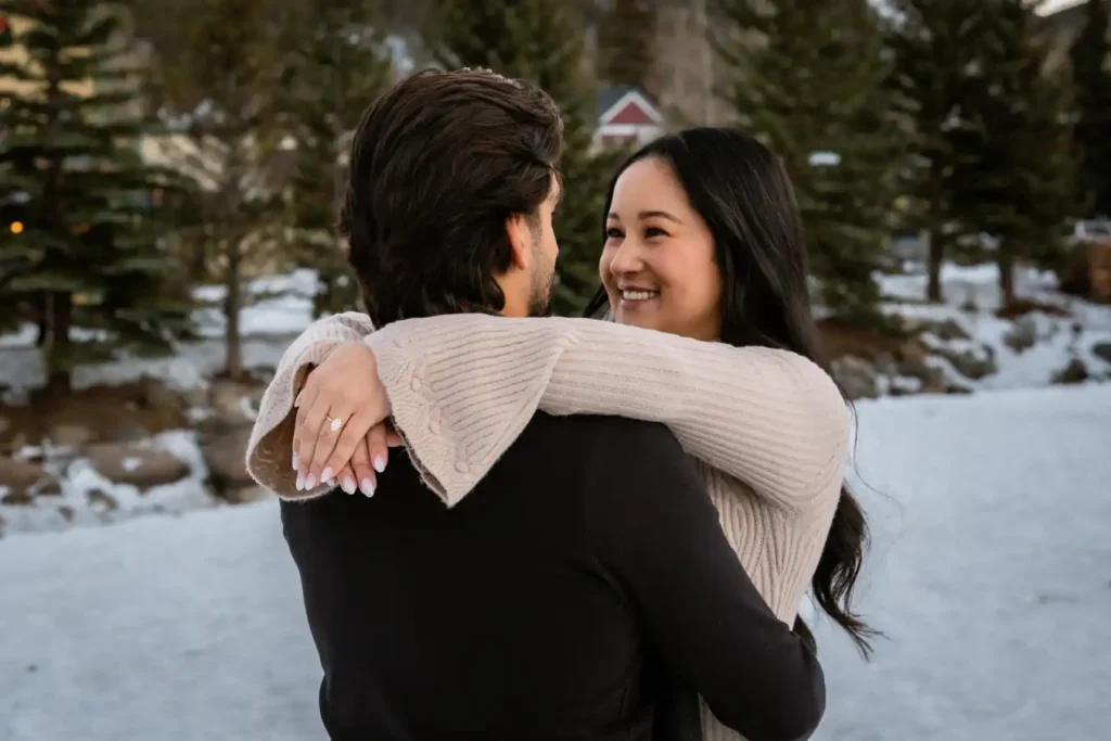 Breck Blue River Plaza Proposal New Ring on Finger