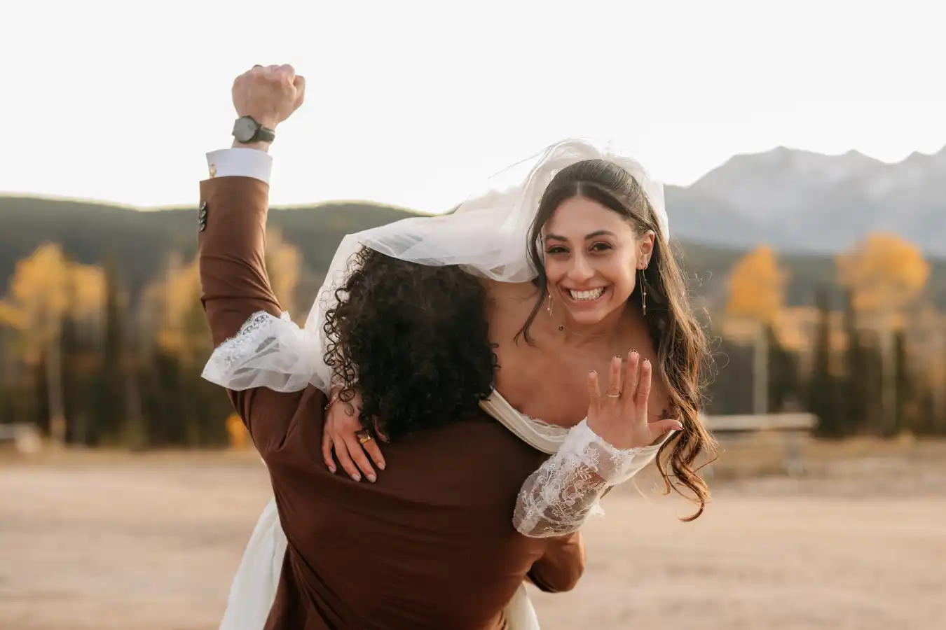 Telluride Fall Colors Wedding Dusk Carry Away Bride