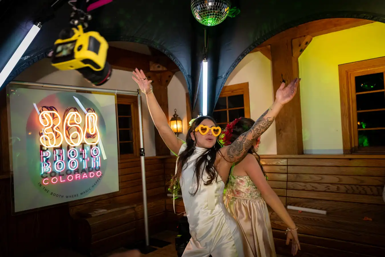 Telluride Gorrono Ranch Fall Wedding Reception 360 Photo Booth