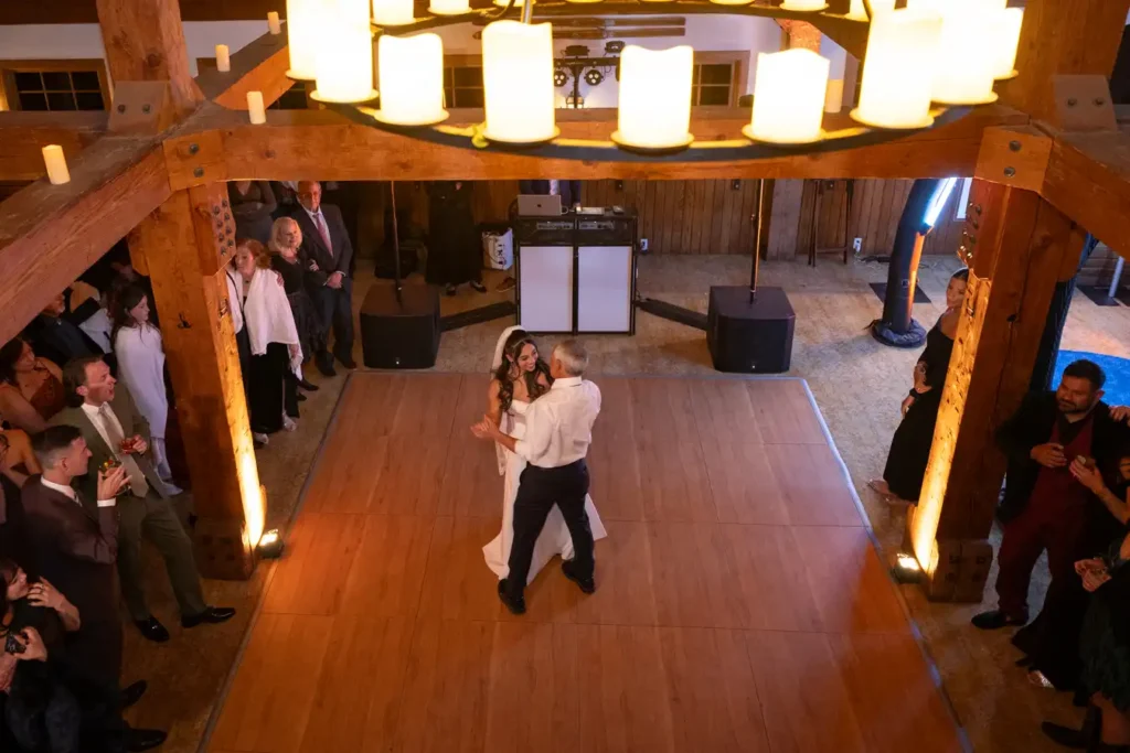 Telluride Gorrono Ranch Wedding Father Daughter First Dance From Above