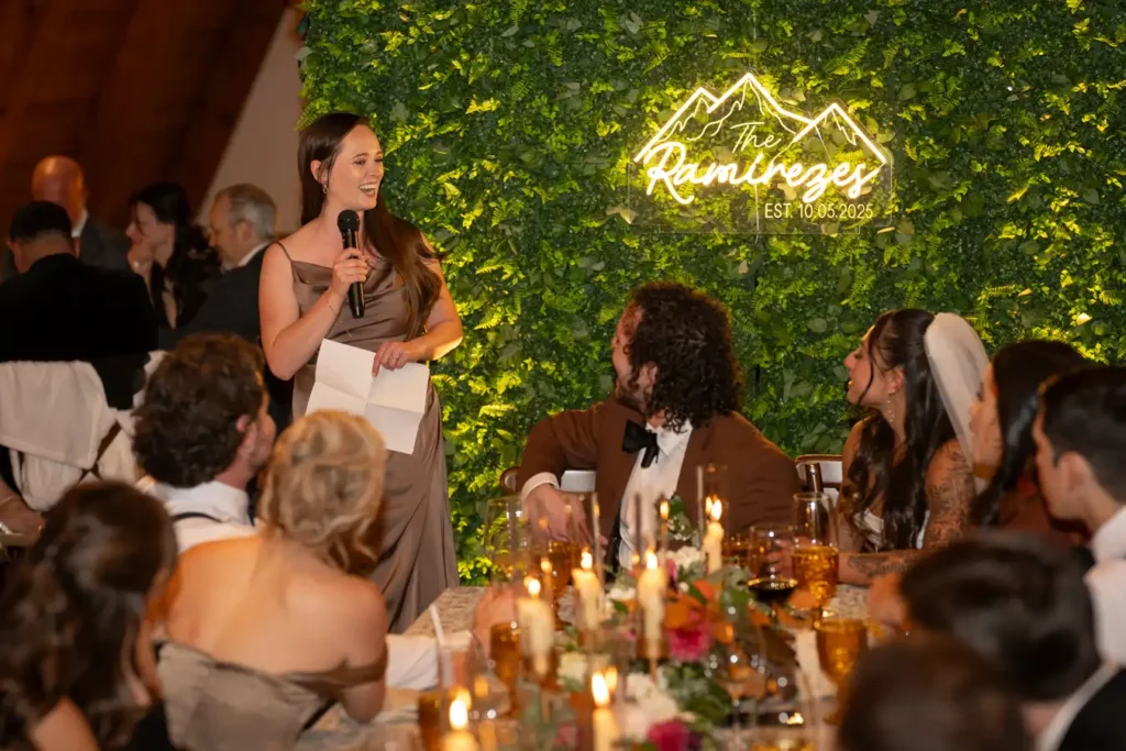 Telluride Gorrono Ranch Wedding MoH Toast