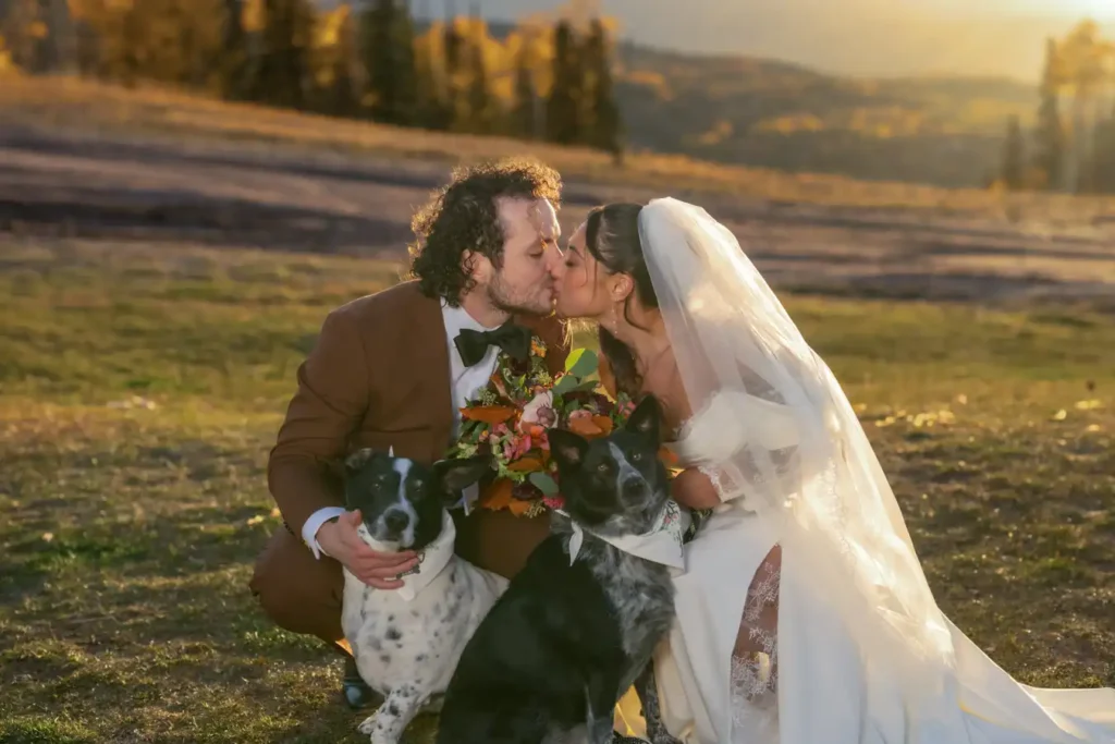 Telluride Wedding Dogs at Sunsetwebp