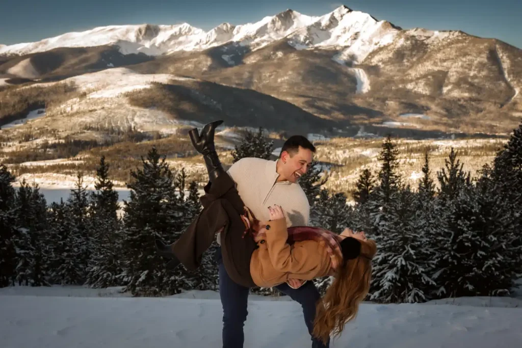 January Proposal Sapphire Point Overlook Dropping Her