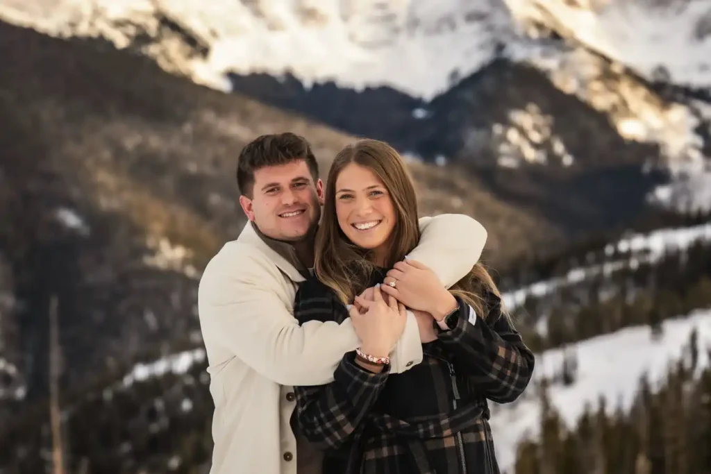 Winter Park Proposal January Arms Around Her