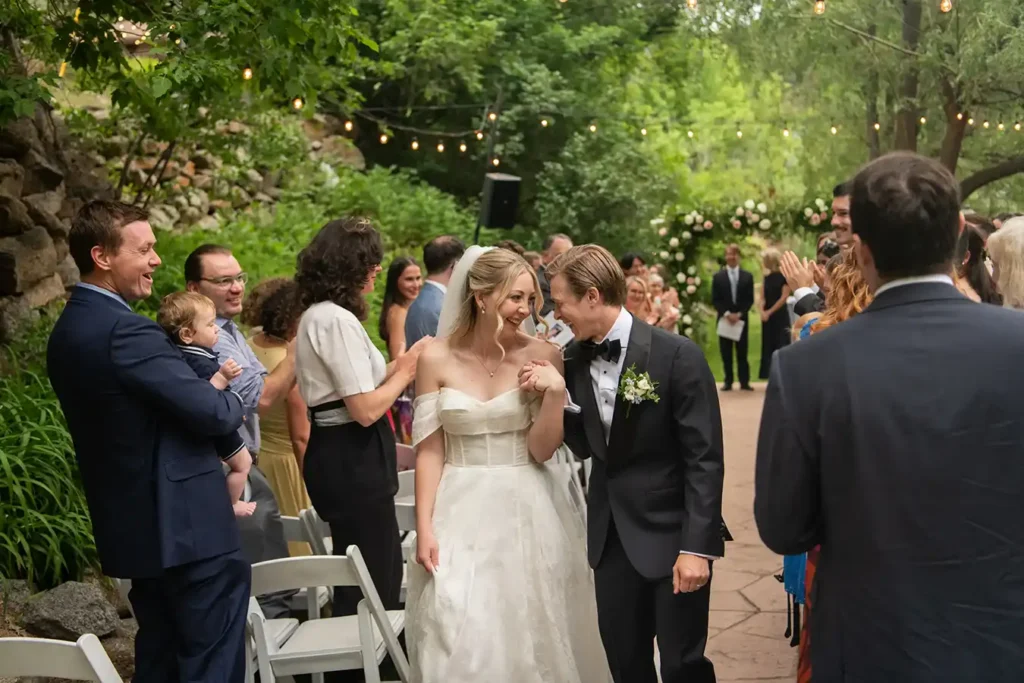 Boulder Creek Wedgewood Wedding Creekside Ceremony Playful Exit