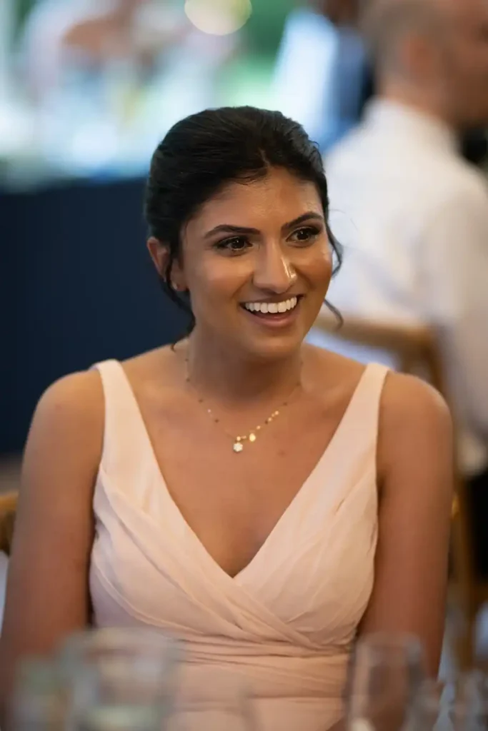 Boulder Creek Wedgewood Wedding Dinner Bridesmaid