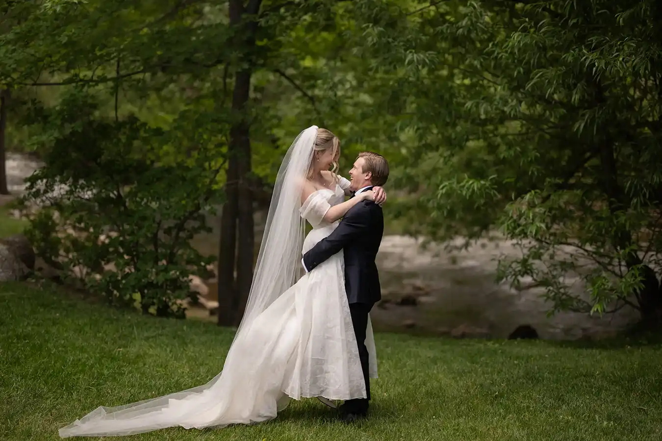 Boulder Creek Wedgewood Wedding Grass Near Water