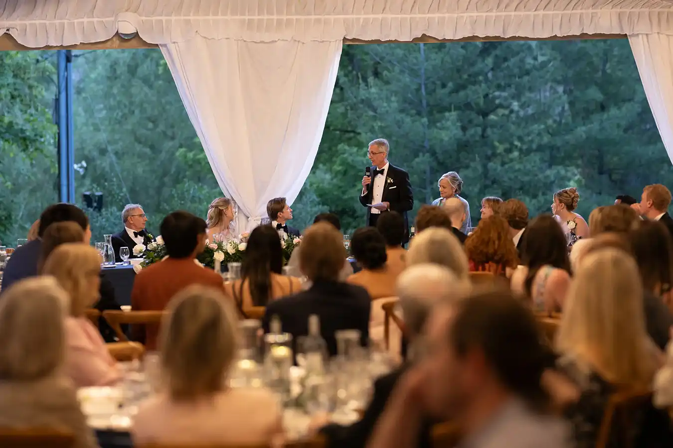 Boulder Creek Wedgewood Wedding Reception Toast