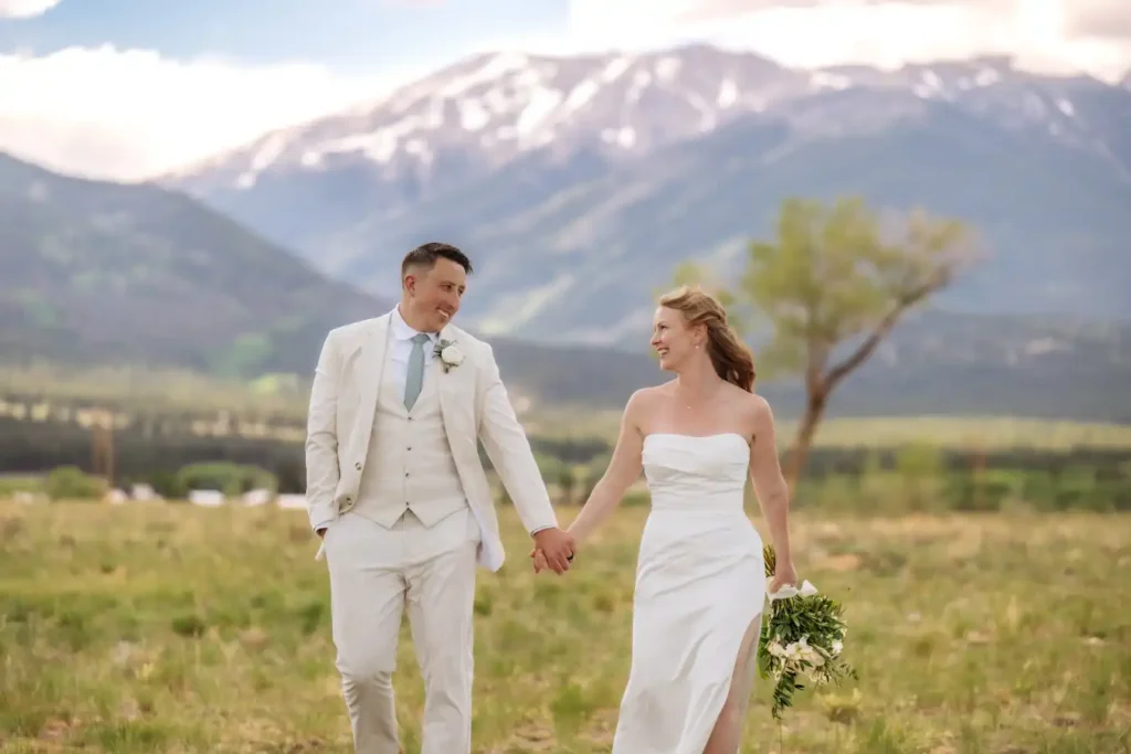 The Barn at Sunset Ranch Wedding Buena Vista Holding Hands