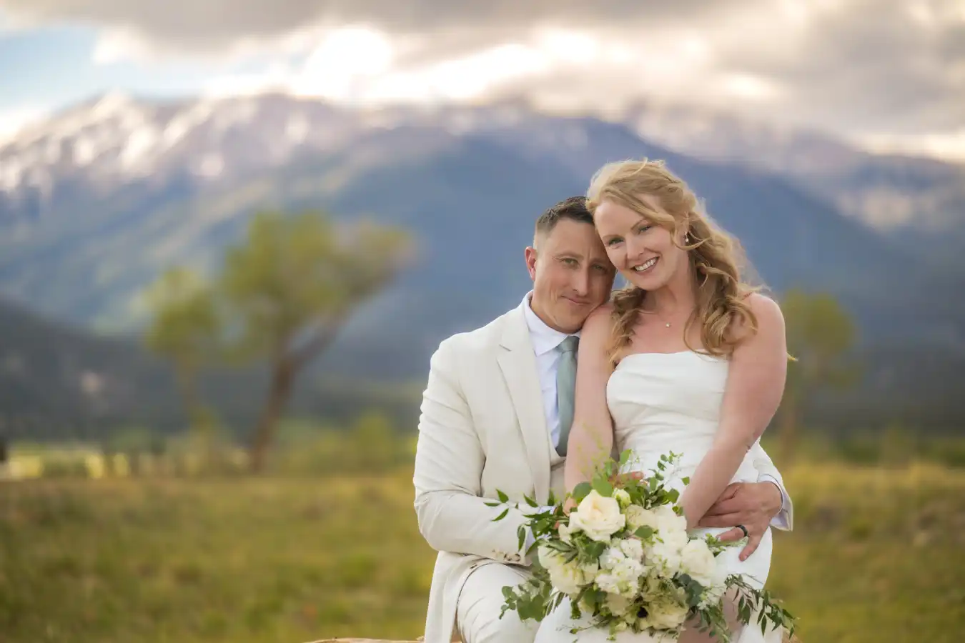 The Barn at Sunset Ranch Wedding Buena Vista Sitting on His Lap