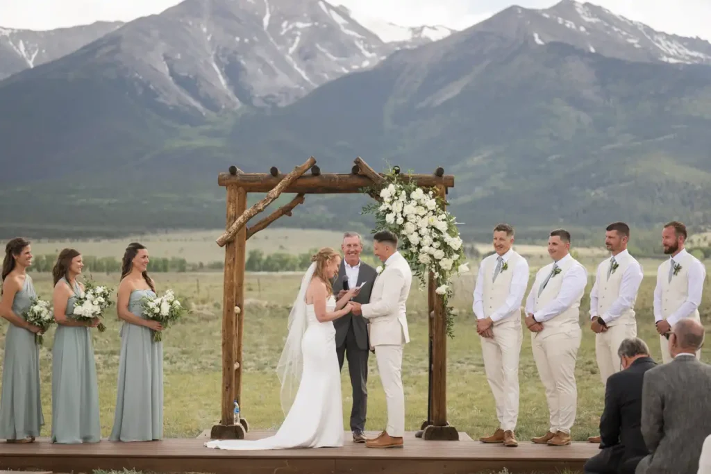 The Barn at Sunset Ranch Wedding Ceremony Bride Vows