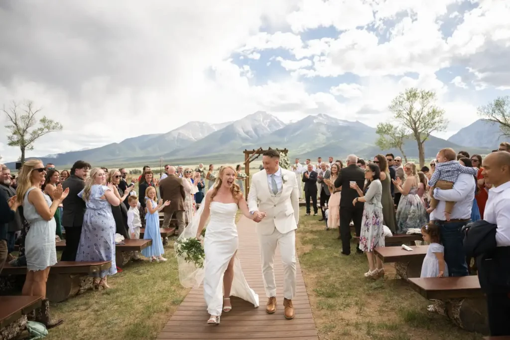 The Barn at Sunset Ranch Wedding Ceremony Exit