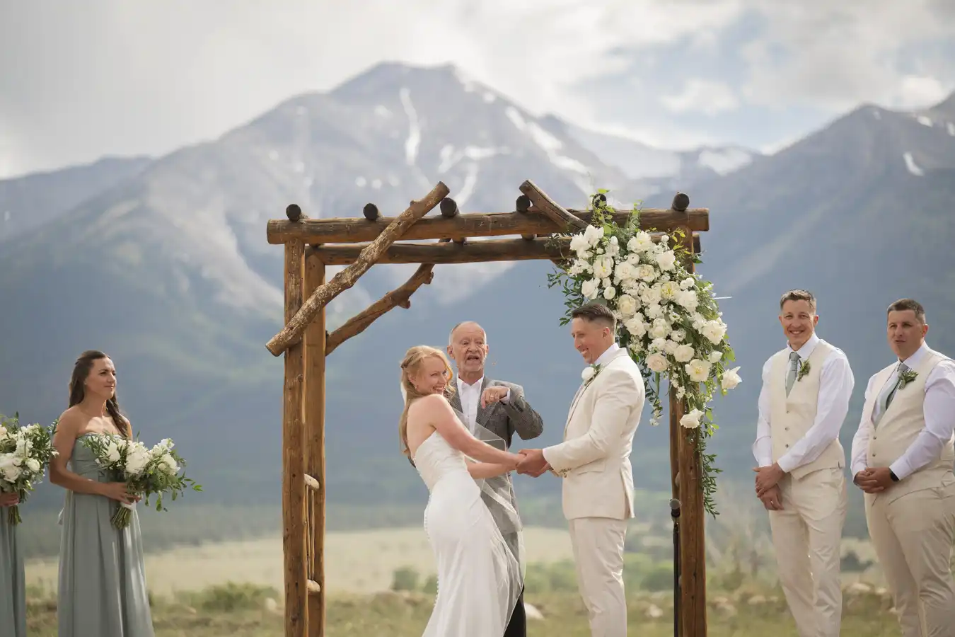 The Barn at Sunset Ranch Wedding Ceremony Playful Bride