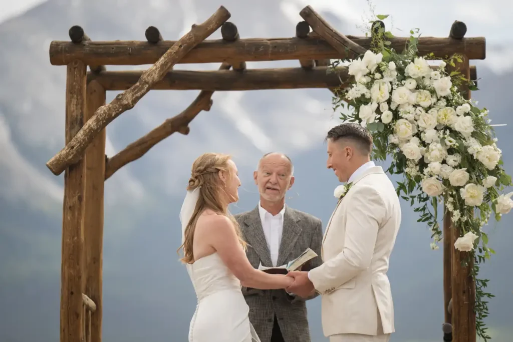 The Barn at Sunset Ranch Wedding Ceremony with First Pastor