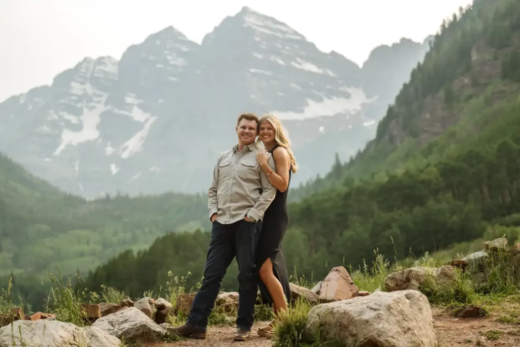 Maroon Bells Proposal June Engagement Hazy Air