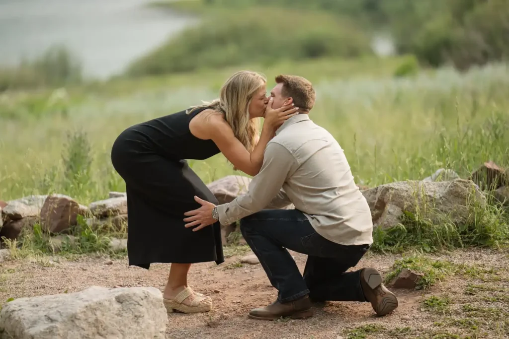 Maroon Bells Proposal June Kissing Him