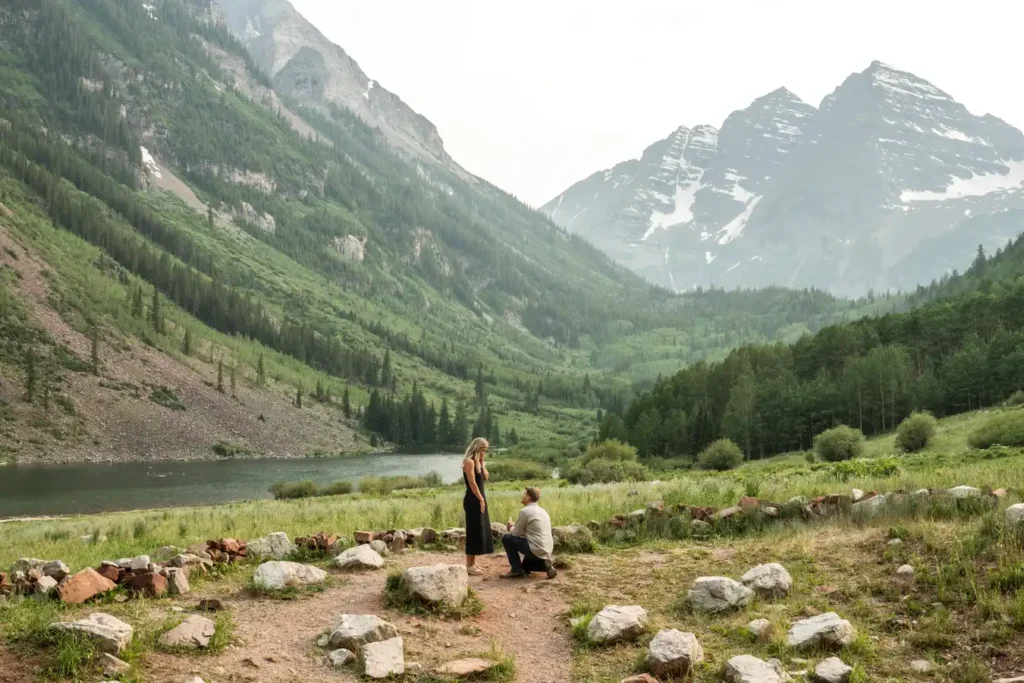 Maroon Bells Proposal June Lush Green