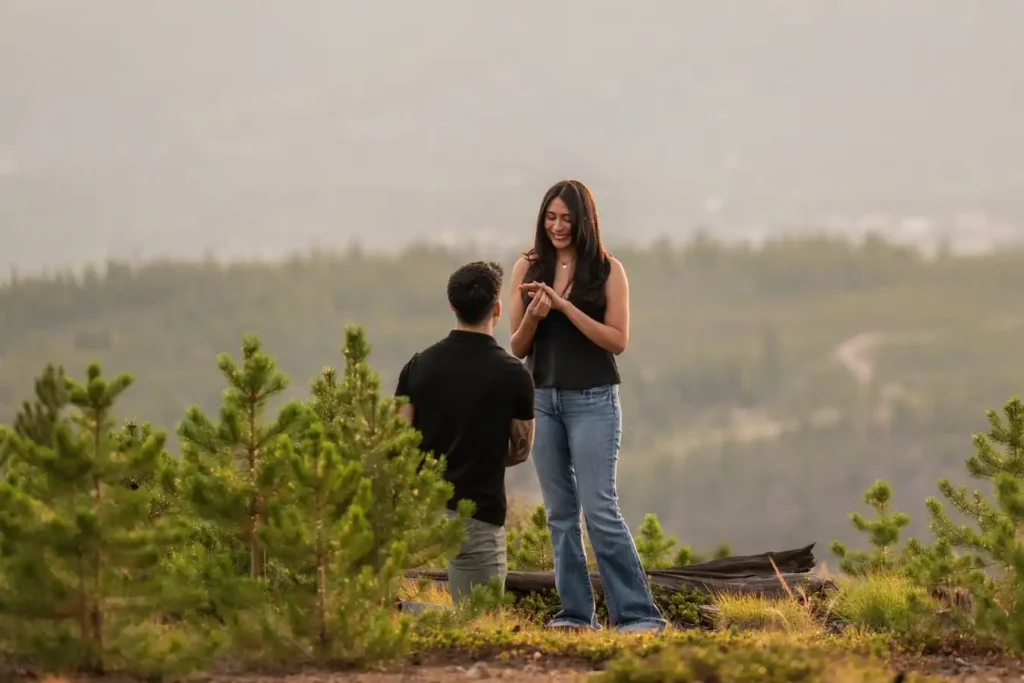 Sapphire Point Engagement Sunset She Said Yes to the Proposal