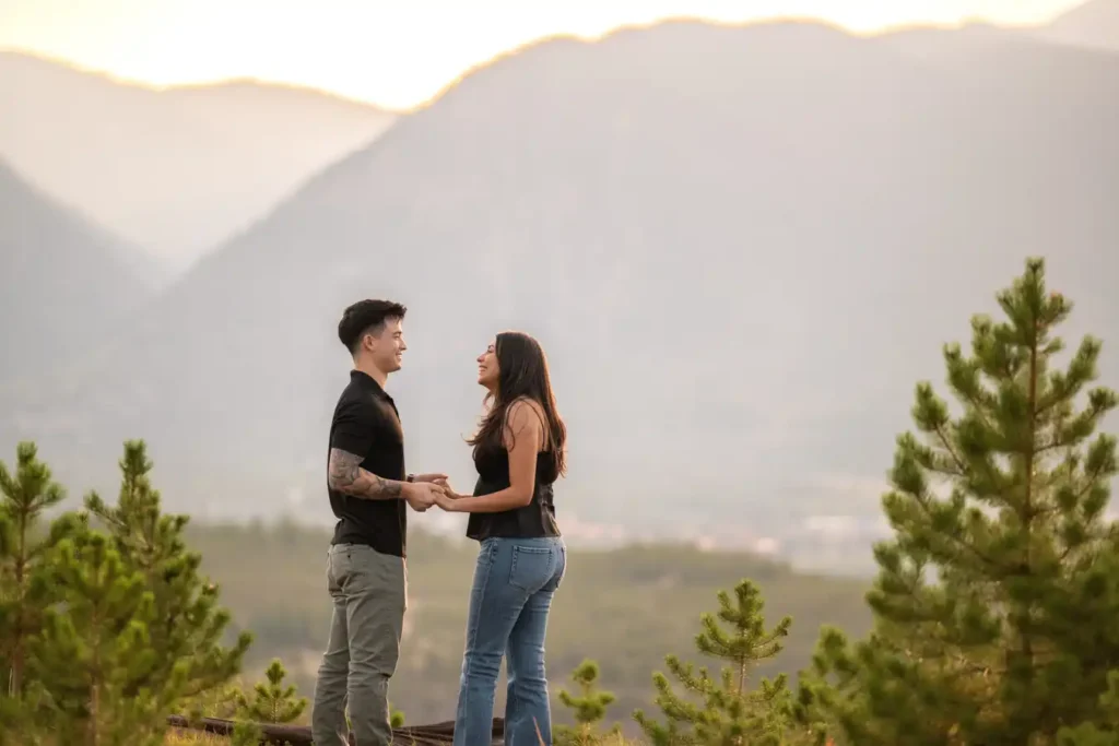 Sapphire Point Engagement Sunset Smokey Proposal