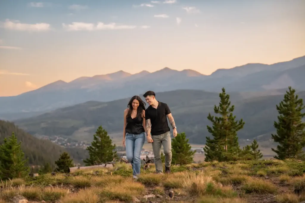 Sapphire Point Engagement Sunset Walking