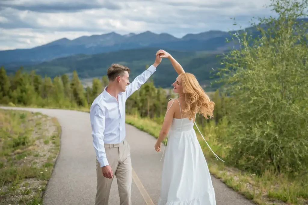 Sapphire Point July Engagement White Dress Spin